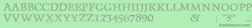 Monument Font – Gray Fonts on Green Background