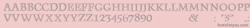 Monument Font – Gray Fonts on Pink Background