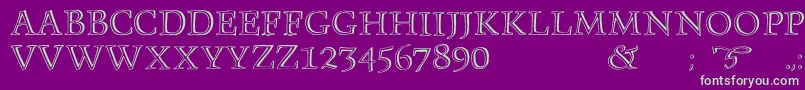 Monument Font – Green Fonts on Purple Background