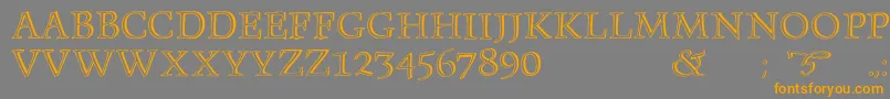 Monument Font – Orange Fonts on Gray Background
