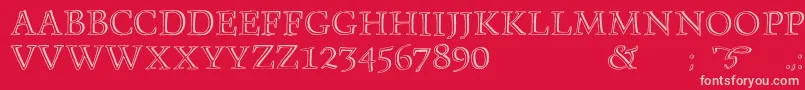 Monument Font – Pink Fonts on Red Background