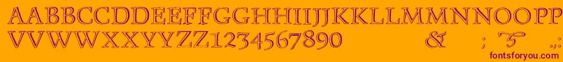 Monument Font – Purple Fonts on Orange Background