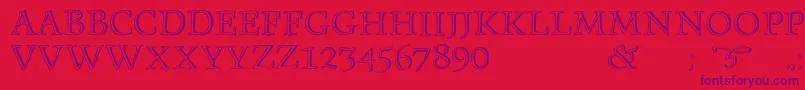 Monument Font – Purple Fonts on Red Background