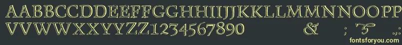 Monument Font – Yellow Fonts on Black Background