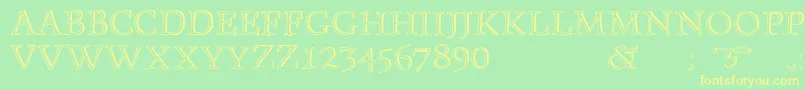 Monument Font – Yellow Fonts on Green Background