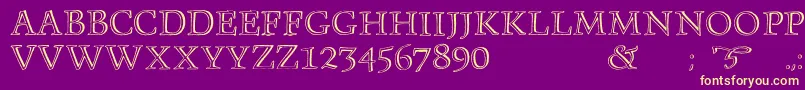 Monument Font – Yellow Fonts on Purple Background