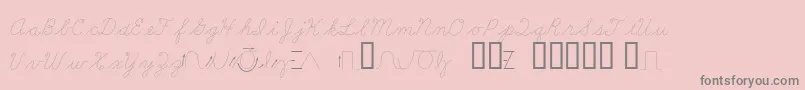 Fonte LearningCurveDashedBv – fontes cinzas em um fundo rosa