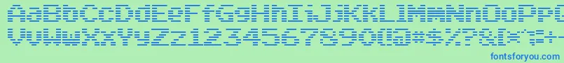 Arcade Classic Font – Blue Fonts on Green Background