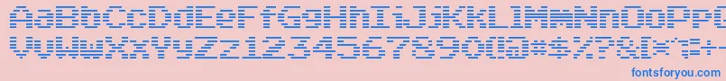 Arcade Classic Font – Blue Fonts on Pink Background