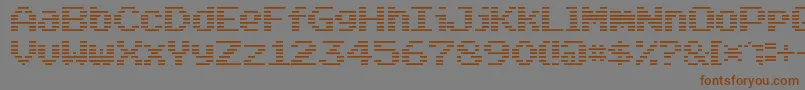 Arcade Classic-Schriftart – Braune Schriften auf grauem Hintergrund