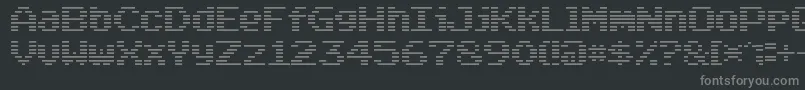 Fonte Arcade Classic – fontes cinzas em um fundo preto