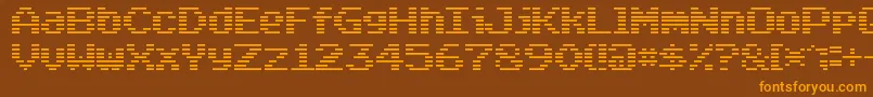 En savoir plus sur la police Arcade Classic Police Arcade Classic – polices orange sur fond brun