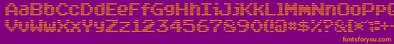 Czcionka Arcade Classic – pomarańczowe czcionki na fioletowym tle