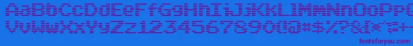 Arcade Classic Font – Purple Fonts on Blue Background