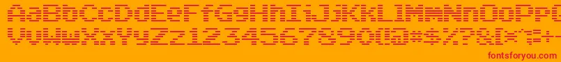 Arcade Classic Font – Red Fonts on Orange Background