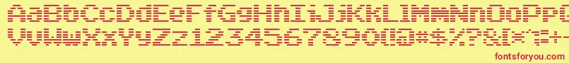 Arcade Classic Font – Red Fonts on Yellow Background