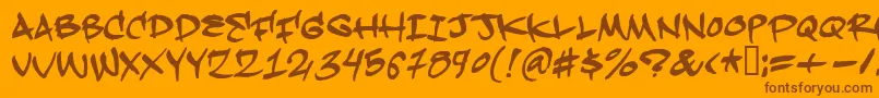 More about Hardkaze Font Hardkaze Font – Brown Fonts on Orange Background