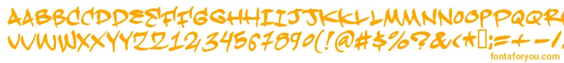 Hardkaze Font – Orange Fonts on White Background