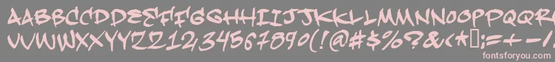 Hardkaze Font – Pink Fonts on Gray Background