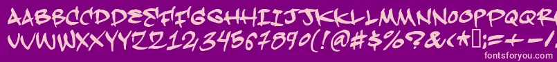 Hardkaze Font – Pink Fonts on Purple Background