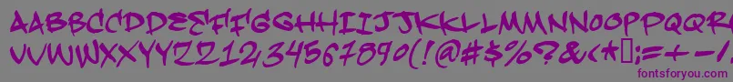 Hardkaze Font – Purple Fonts on Gray Background