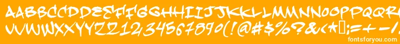 Hardkaze Font – White Fonts on Orange Background