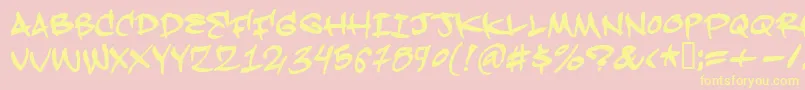 En savoir plus sur la police Hardkaze Police Hardkaze – polices jaunes sur fond rose