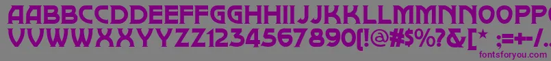 Brownwood Font – Purple Fonts on Gray Background