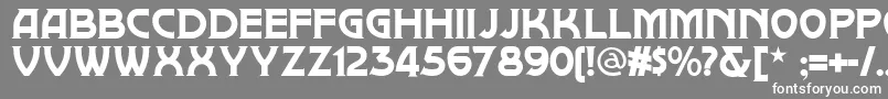 フォントBrownwood – 灰色の背景に白い文字