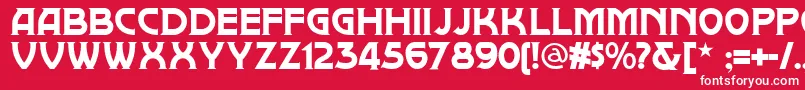 Brownwood Font – White Fonts on Red Background