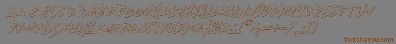 Fantom3Di Font – Brown Fonts on Gray Background