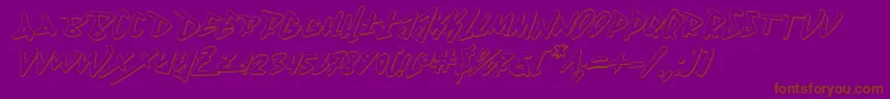 Fantom3Di Font – Brown Fonts on Purple Background