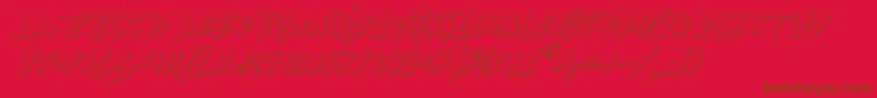 Fantom3Di Font – Brown Fonts on Red Background