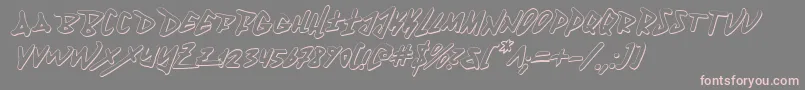 Fantom3Di Font – Pink Fonts on Gray Background