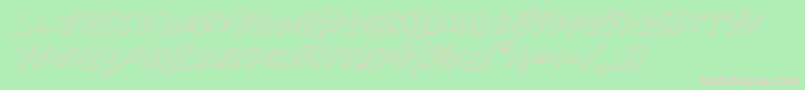 Fantom3Di Font – Pink Fonts on Green Background