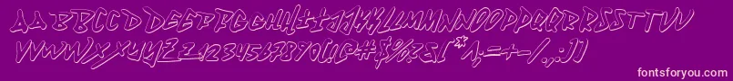 Fantom3Di Font – Pink Fonts on Purple Background