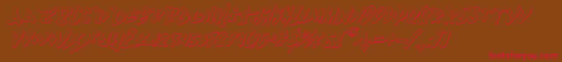 Fantom3Di Font – Red Fonts on Brown Background