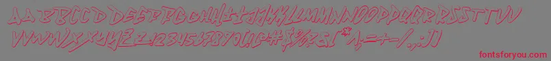 Fantom3Di Font – Red Fonts on Gray Background