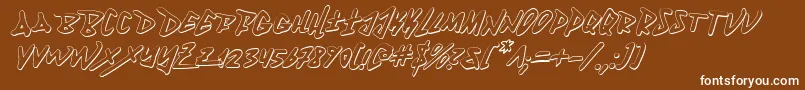 フォントFantom3Di – 茶色の背景に白い文字