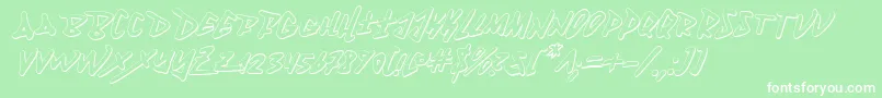 Fantom3Di Font – White Fonts on Green Background