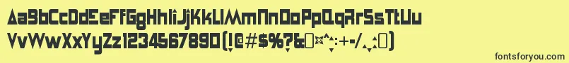 AnglepoiselampshadeRegular Font – Black Fonts on Yellow Background