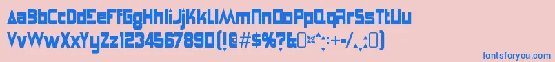 AnglepoiselampshadeRegular Font – Blue Fonts on Pink Background
