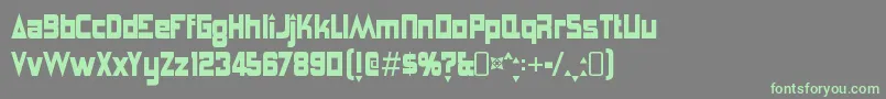 AnglepoiselampshadeRegular Font – Green Fonts on Gray Background