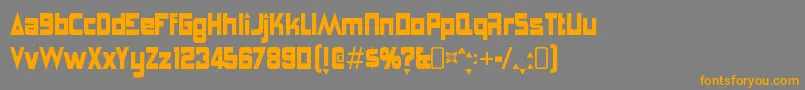 フォントAnglepoiselampshadeRegular – オレンジの文字は灰色の背景にあります。