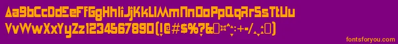 AnglepoiselampshadeRegular Font – Orange Fonts on Purple Background