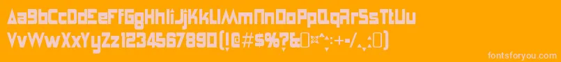 AnglepoiselampshadeRegular Font – Pink Fonts on Orange Background