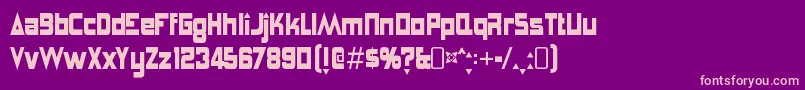 AnglepoiselampshadeRegular Font – Pink Fonts on Purple Background