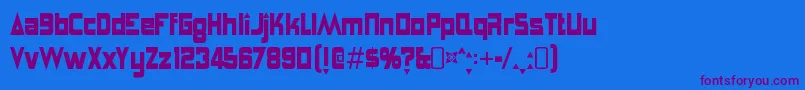 Weitere Informationen zur AnglepoiselampshadeRegular-Schriftart AnglepoiselampshadeRegular-Schriftart – Violette Schriften auf blauem Hintergrund