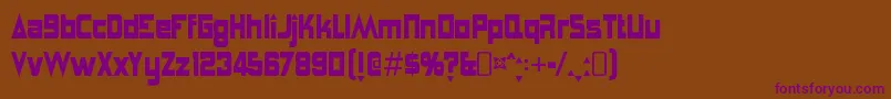 AnglepoiselampshadeRegular Font – Purple Fonts on Brown Background