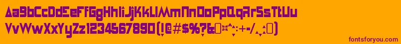 AnglepoiselampshadeRegular Font – Purple Fonts on Orange Background